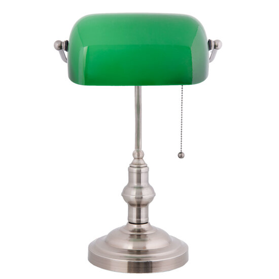 Clayre &amp; Eef   | Bureaulamp Bankierslamp Groen 27x17x41 cm E27/max 1x60W | 5LL-5100