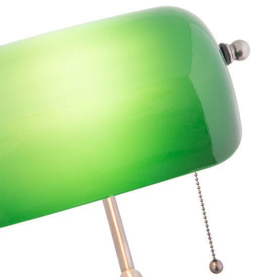 Clayre &amp; Eef   | Bureaulamp Bankierslamp Groen 27x17x41 cm E27/max 1x60W | 5LL-5100