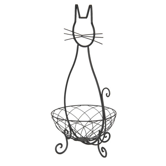 Clayre &amp; Eef   | Decoratie schaal Kat Bruin 31x25x55 cm | 6Y3182