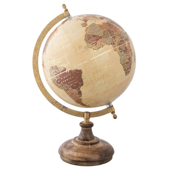 Wereldbol/globe 22*20*33 cm Meerkleurig | 63961 | Clayre &amp; Eef