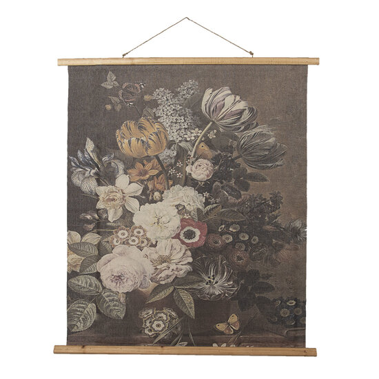 Wandkaart met bloemen 80*2*100 cm Meerkleurig | 5WK0031 | Clayre &amp; Eef