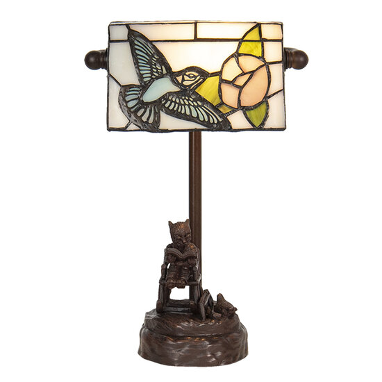 Bureaulamp Tiffany 17*15*28 cm E14/max 1*25W Meerkleurig | 5LL-6050 | Clayre &amp; Eef