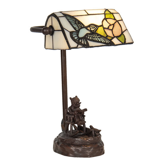 Bureaulamp Tiffany 17*15*28 cm E14/max 1*25W Meerkleurig | 5LL-6050 | Clayre &amp; Eef 2