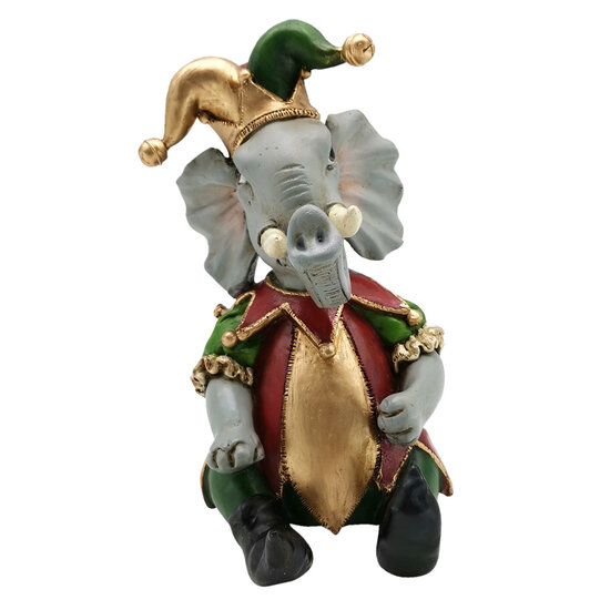 Decoratie olifant 14*11*18 cm Meerkleurig | 6PR2741 | Clayre &amp; Eef