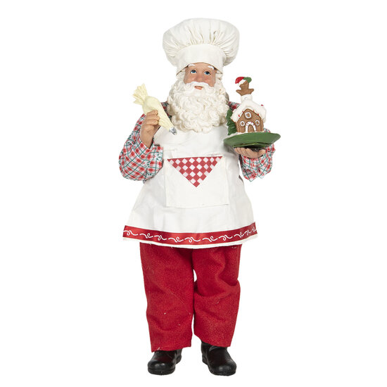 Decoratie kerstman 13*10*28 cm Multi | 64648 | Clayre &amp; Eef