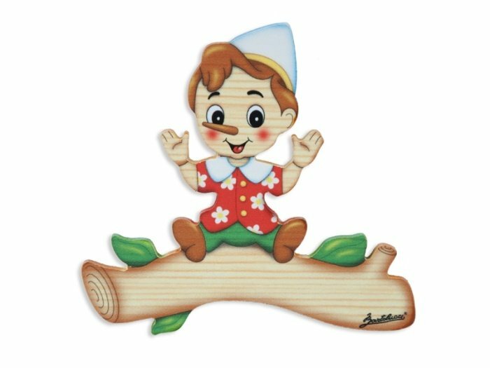 Houten magneetbord Pinokkio 16 x 15 cm | Bartolucci