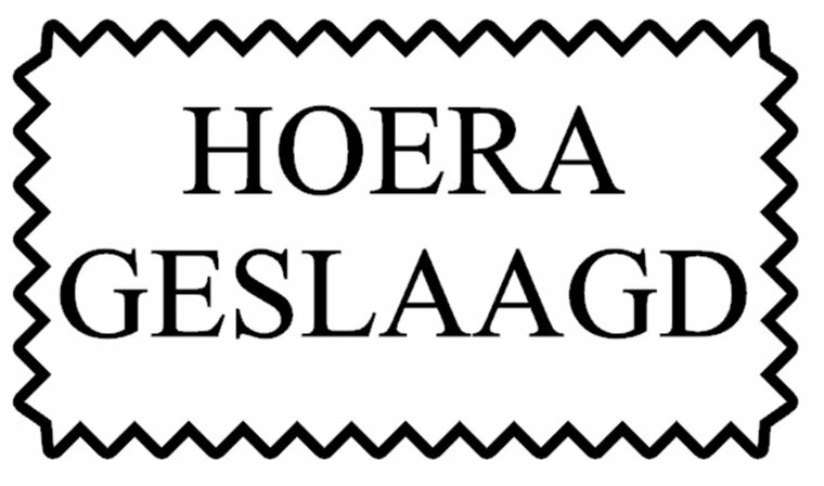 Hoera geslaagd sticker | Rosami