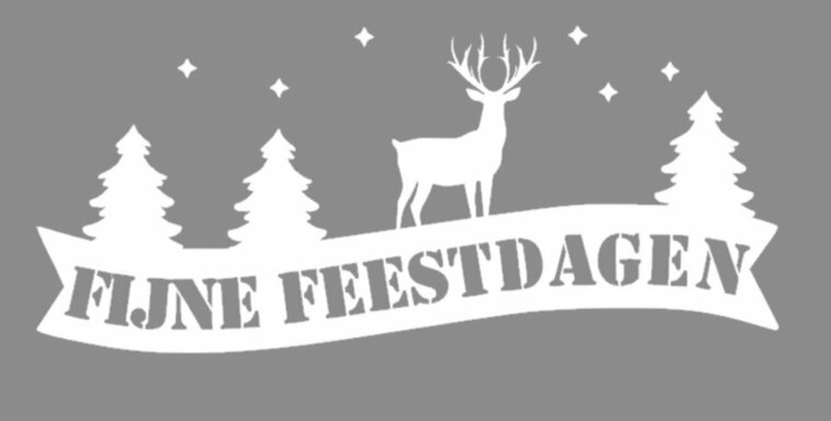 Fijne feestdagen kerst | Raamstickerset 7 delig herbruikbaar | Rosami Decoratiestickers 1