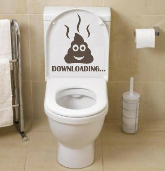 Toiletsticker downloading drol  | Rosami Decoratiestickers