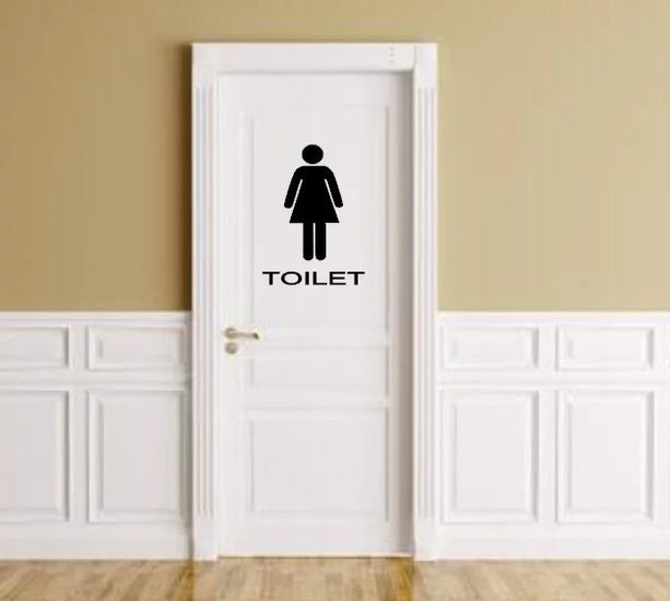 Stickerset heren &amp; dames toilet silhouette man vrouw | Rosami Decoratiestickers 2