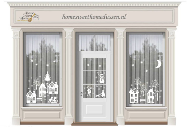 Voordeelset 59 delig raamsticker herbruikbaar kerst wintertafereel | Rosami Decoratiestickers 3