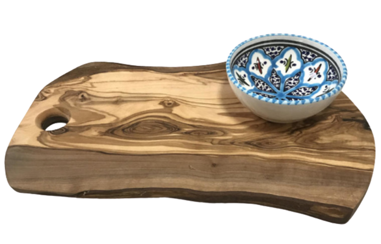 Turquoise blue fine tapasplank met schaaltje | TP.TB.2D | Dishes &amp; Deco