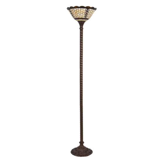 Clayre &amp; Eef   | Tiffany Vloerlamp Meerkleurig &oslash; 38x186 cm E27/max 1x60W | 5LL-6077