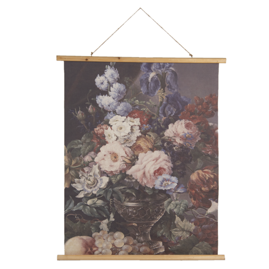 Clayre &amp; Eef   | Wandkleed Blauw Roze 80x2x100 cm | 5WK0039