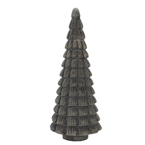 Clayre &amp; Eef   | Kerstdecoratie Beeld Kerstboom Bruin &oslash; 18x46 cm | 6GL3053