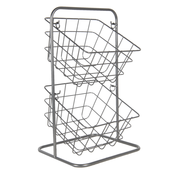 Clayre &amp; Eef   | Opbergrek Grijs 22x22x41 cm | 6Y4555