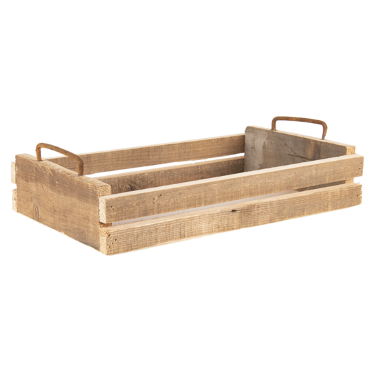 Clayre &amp; Eef   | Decoratief Dienblad Set van 3 Bruin 40x25x11 / 35x16x10 / 25x7x10 cm | 6H2007