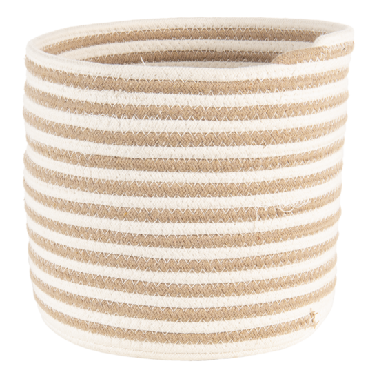 Clayre &amp; Eef   | Opbergmanden Set van 3 Beige, Bruin &oslash; 26x21 / &oslash; 26x21 / &oslash; 19x18 cm | 6RO0517