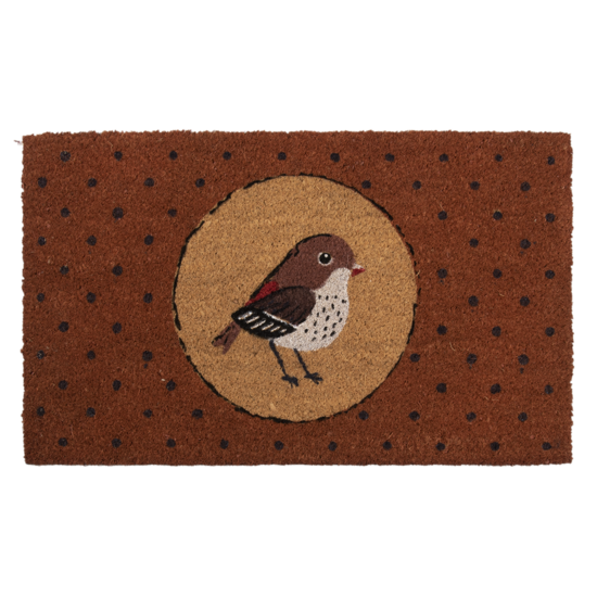 Clayre &amp; Eef   | Deurmat Binnen Vogel Bruin 75x45x1 cm | MC210