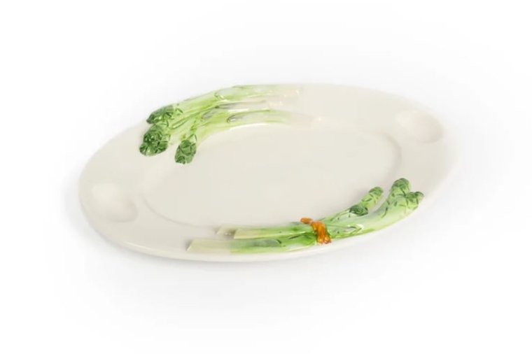 Ovale schaal asperges met 2 eigaten 36 x 26 cm | Piccobella | AS09