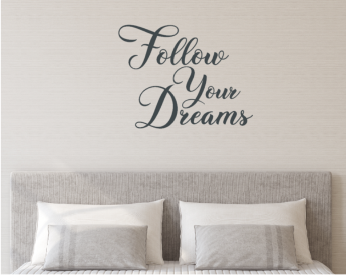 Muursticker Follow your dreams 75 x 58 cm | Rosami Decoratiestickers