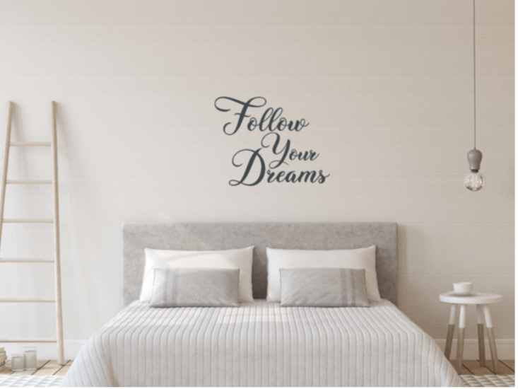 Muursticker Follow your dreams 75 x 58 cm | Rosami Decoratiestickers 1