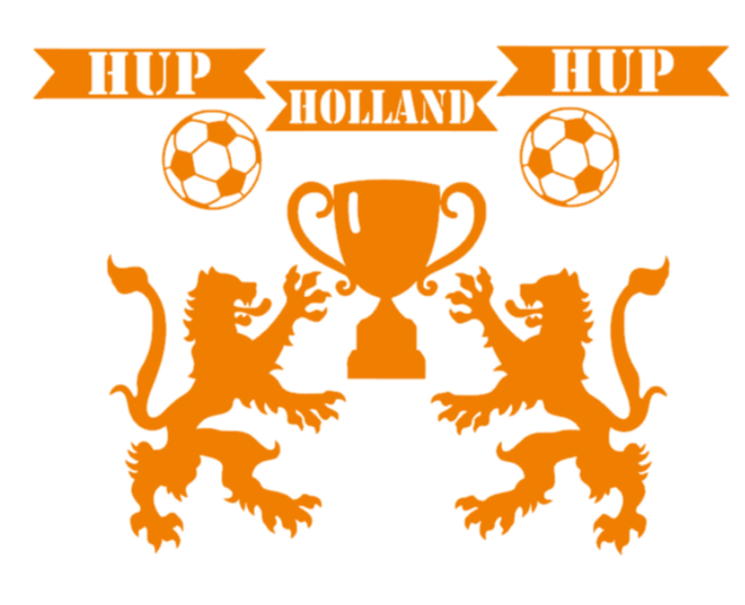 Voetbal (raam) sticker set herbruikbaar hup holland hup | Rosami Decoratiestickers