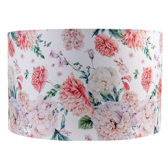 Clayre &amp; Eef   | Lampenkap Hanglamp Wit, Roze &oslash; 45x28 cm / E27 | 6LAK0501