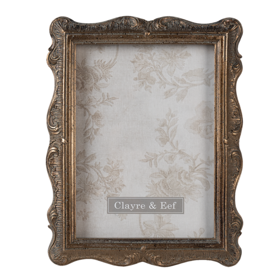 Clayre &amp; Eef   | Fotolijst Goudkleurig 17x2x22 cm / 13x18 cm | 2F0828