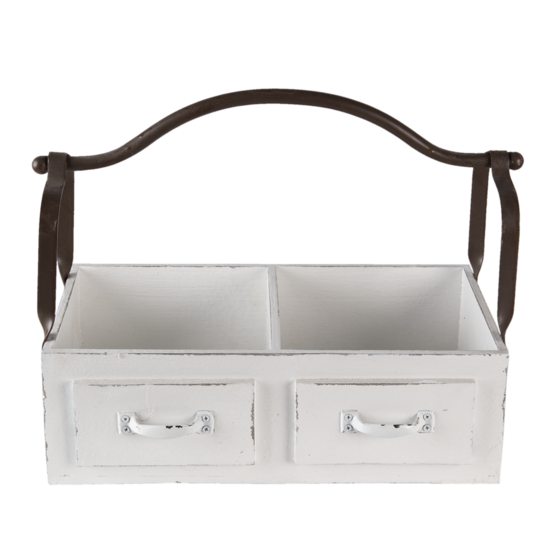 Clayre &amp; Eef   | Opbergmand Wit 41x19x29 cm | 6H1914W