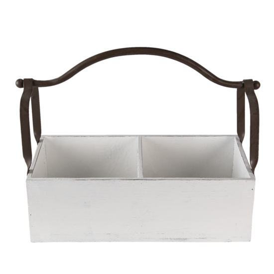 Clayre &amp; Eef   | Opbergmand Wit 41x19x29 cm | 6H1914W