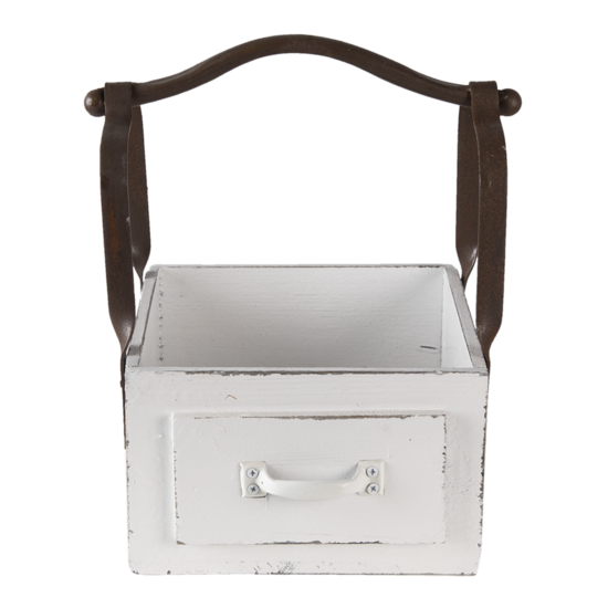 Clayre &amp; Eef   | Opbergmand Wit 24x19x28 cm | 6H1915W