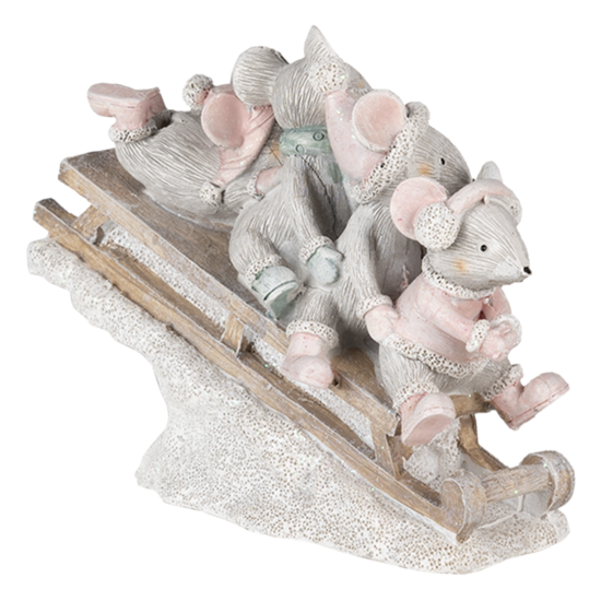 Clayre &amp; Eef   | Decoratie Beeld Muis 15x5x11 cm | 6PR4709