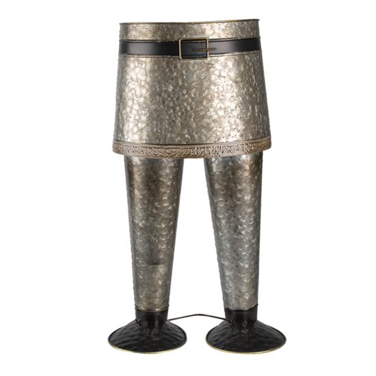 Clayre &amp; Eef   | Bloempot Binnen Broek Grijs 35x23x60 cm | 5Y0951