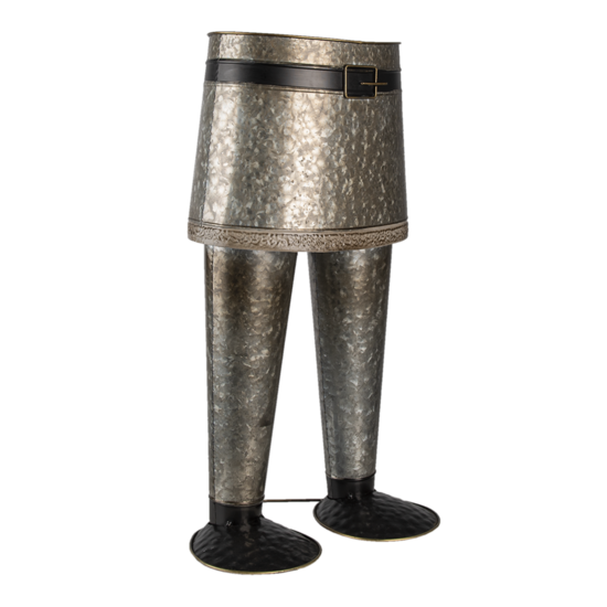 Clayre &amp; Eef   | Bloempot Binnen Broek Grijs 35x23x60 cm | 5Y0951