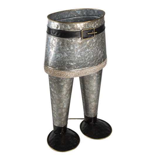 Clayre &amp; Eef   | Bloempot Binnen Broek Grijs 22x15x40 cm | 6Y4605