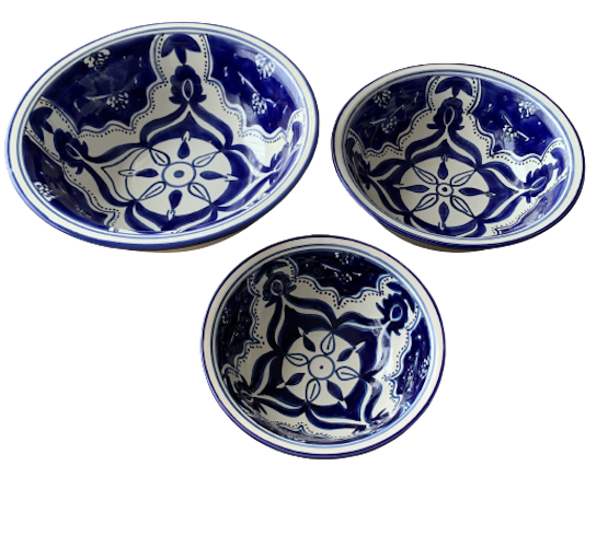 Salade set 3 delig Blue Fond | BLF.SK.3D | Dishes &amp; Deco