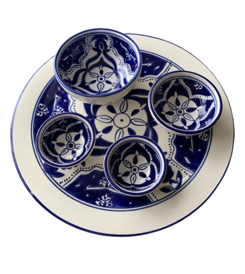 Tapas Party set 5 delig Blue Fond | TP.PY.BLF | Dishes &amp; Deco