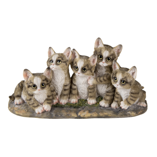 Clayre &amp; Eef   | Decoratie Beeld Katten Grijs 32x13x16 cm | 6PR3338