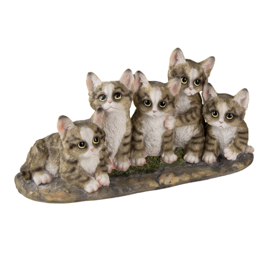 Clayre &amp; Eef   | Decoratie Beeld Katten Grijs 32x13x16 cm | 6PR3338