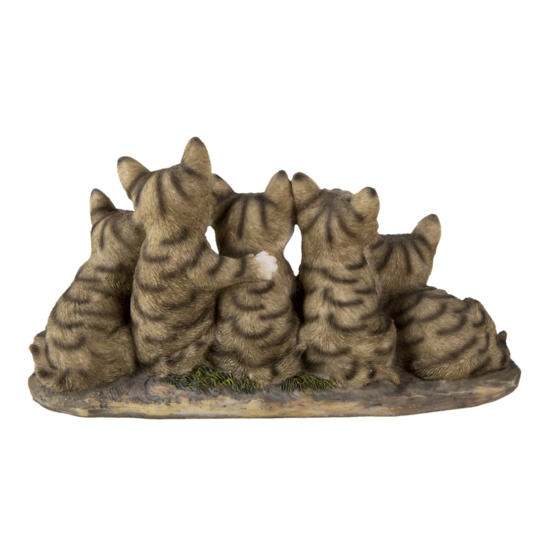 Clayre &amp; Eef   | Decoratie Beeld Katten Grijs 32x13x16 cm | 6PR3338