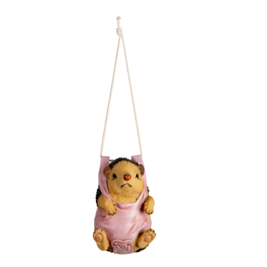 Clayre &amp; Eef   | Decoratie Hanger Egel Bruin, Roze 13x10x17 cm | 6PR3377