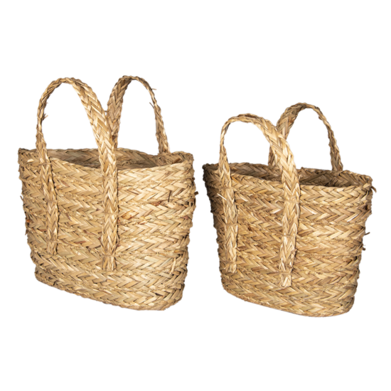 Clayre &amp; Eef   | Opbergmanden Set van 2 Bruin 36x11x34 cm / 33x8x31 cm | 6RO0534