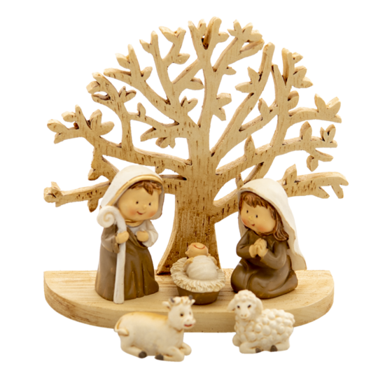 Clayre &amp; Eef   | Kerstdecoratie Beeld Jezus Bruin 11x5x10 cm | 6PR4743