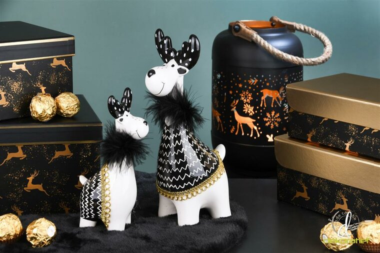 Set van 3 opbergdozen Golden Deer 19x19x14 cm | Dekoratief | A215672 1