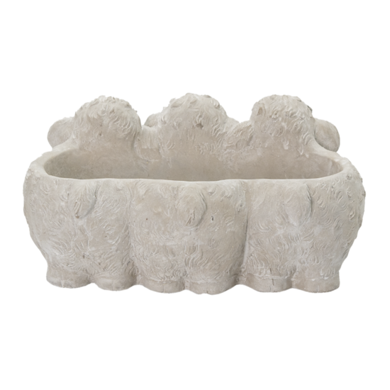 Clayre &amp; Eef   | Bloempot Binnen Schaap Grijs 26x20x12 cm | 6TE0372