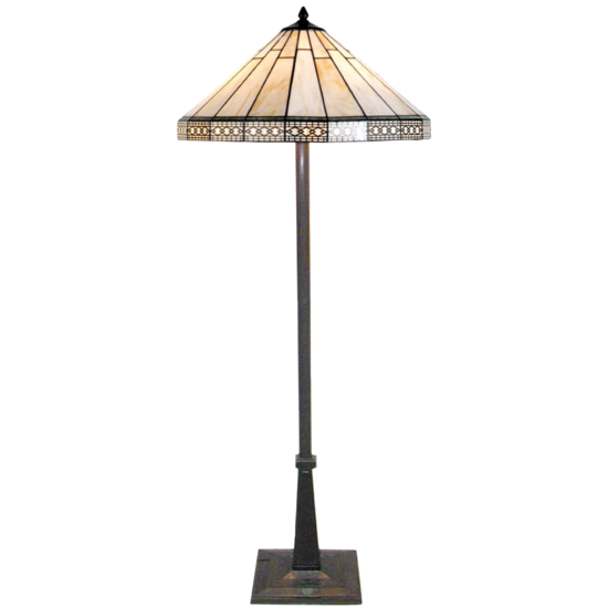 Clayre &amp; Eef   | Tiffany Vloerlamp Beige &oslash; 50x164 cm E27/max 2x60W | 5LL-5564