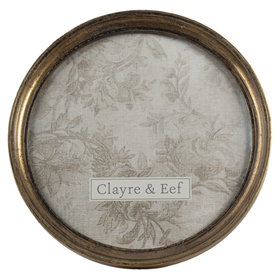 Clayre &amp; Eef   | Fotolijst Goudkleurig &oslash; 27x3 cm / &oslash; 22 cm | 2F0851