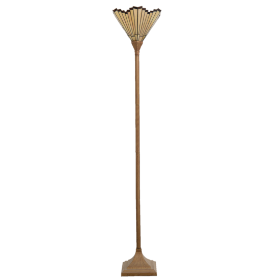 Clayre &amp; Eef   | Tiffany Vloerlamp Goudkleurig 37x37x183 cm E27/max 1x60W | 5LL-5734