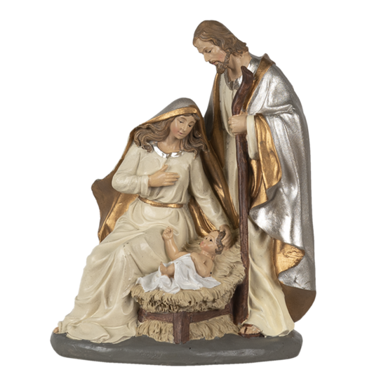 Clayre &amp; Eef   | Kerstdecoratie Beeld Personen Beige 15x11x20 cm | 6PR4752